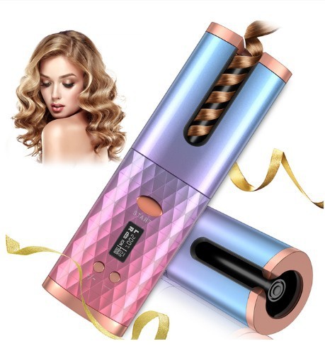 Rechargeable Automatic Hair Curler – Portable Ceramic Curling Iron
