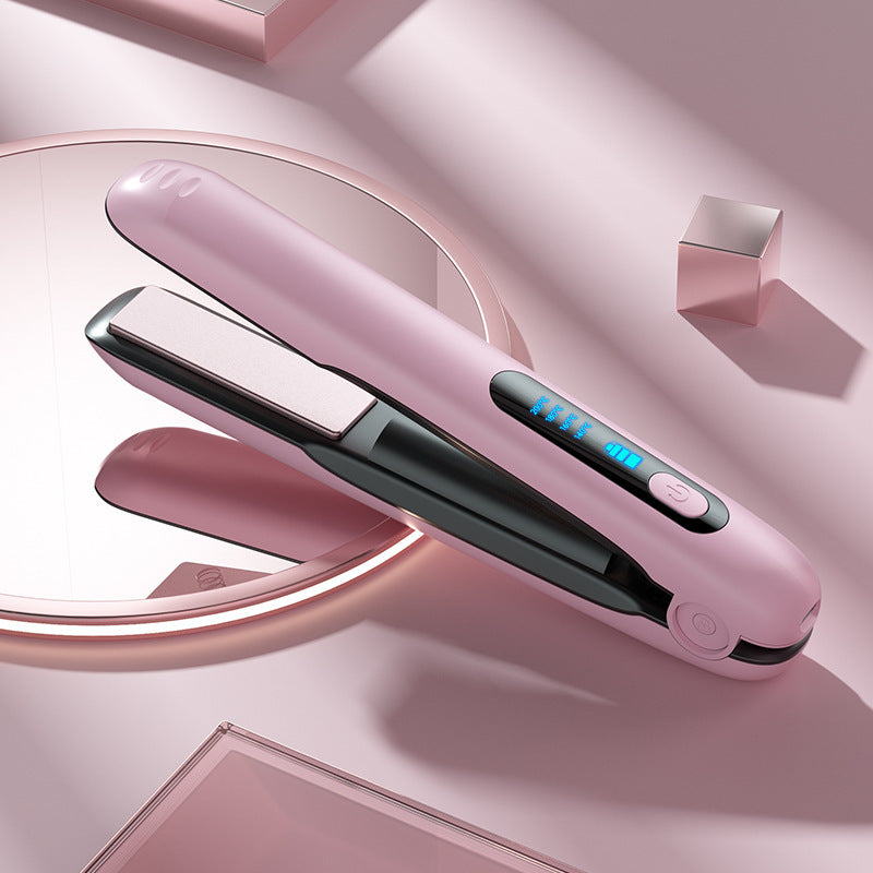 Wireless Hair Straightener Flat Iron 2-in-1 Roller