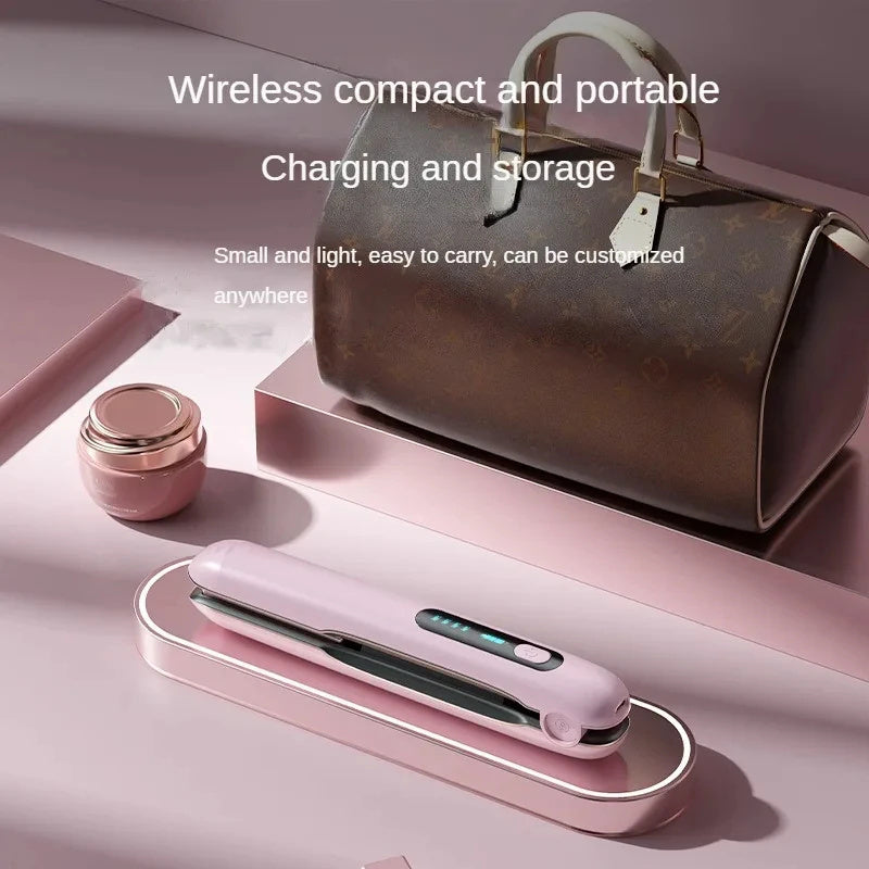 Wireless Hair Straightener Flat Iron 2-in-1 Roller