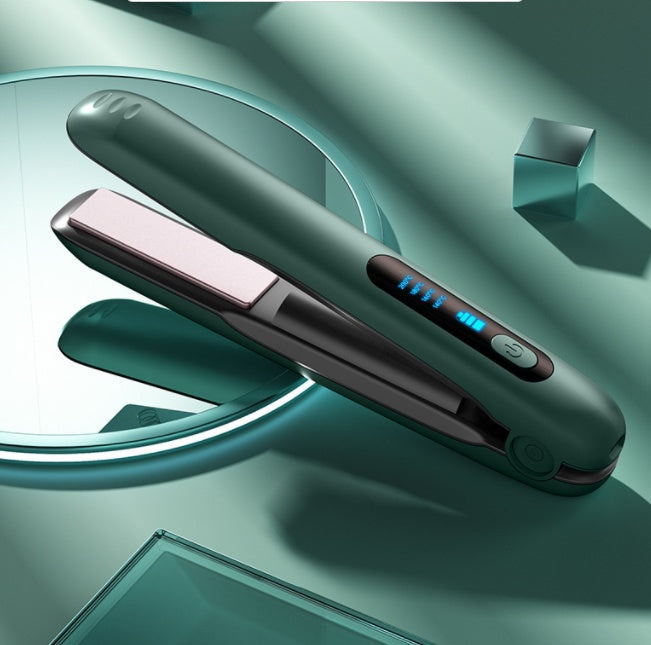 Wireless Hair Straightener Flat Iron 2-in-1 Roller
