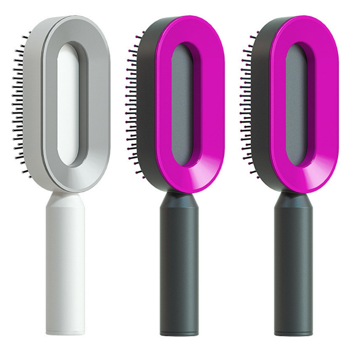 Self-Cleaning Hair Brush for Women – One-Key Cleaning Hair Loss Airbag Massage Comb