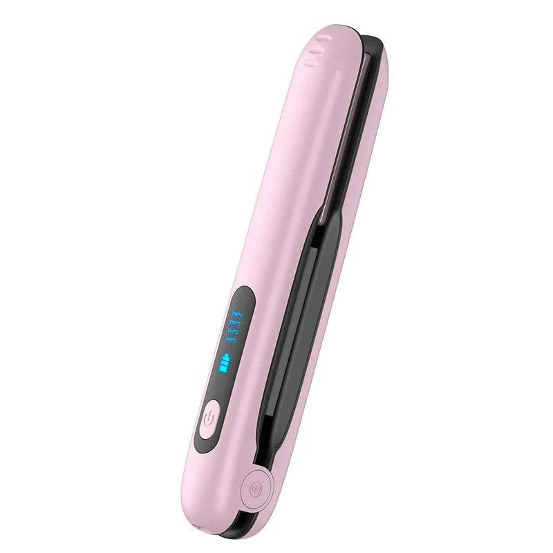 Wireless Hair Straightener Flat Iron 2-in-1 Roller