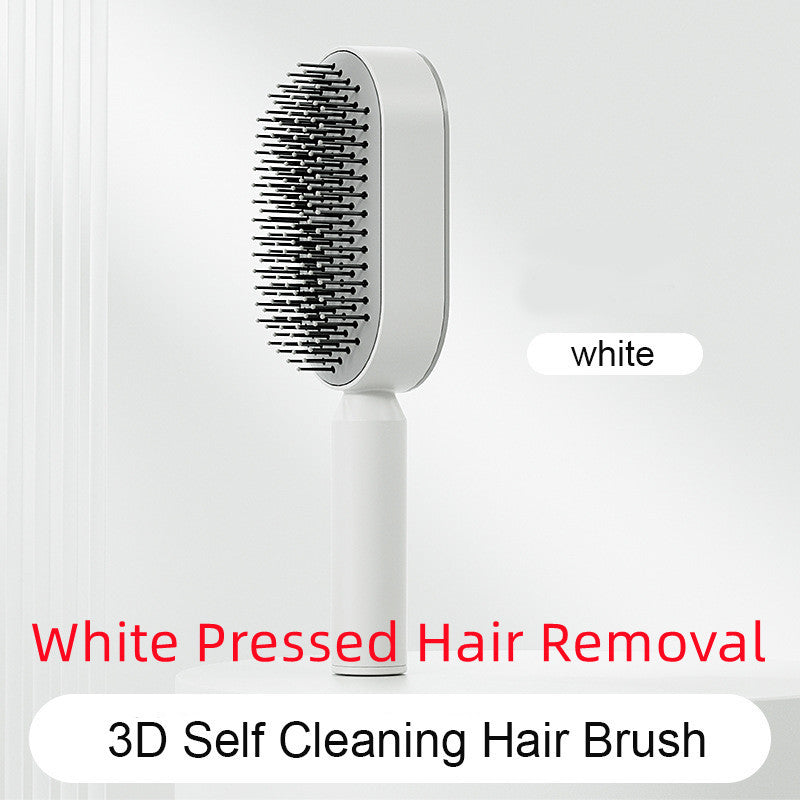 Self-Cleaning Hair Brush for Women – One-Key Cleaning Hair Loss Airbag Massage Comb