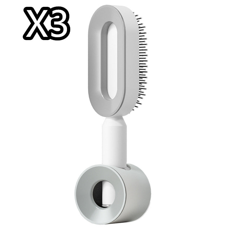 Self-Cleaning Hair Brush for Women – One-Key Cleaning Hair Loss Airbag Massage Comb