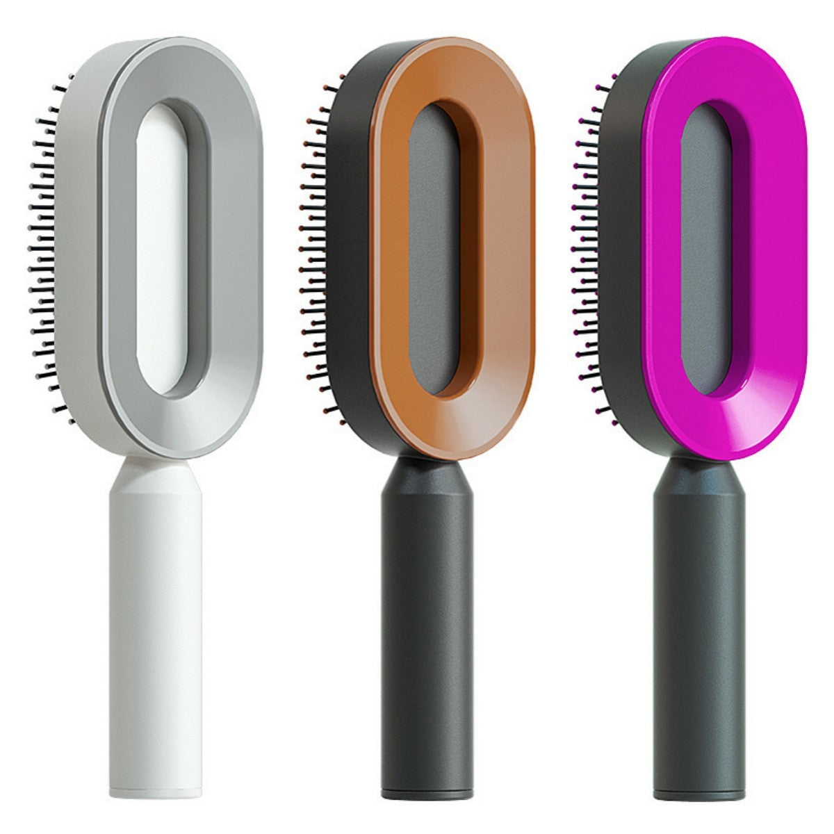Self-Cleaning Hair Brush for Women – One-Key Cleaning Hair Loss Airbag Massage Comb