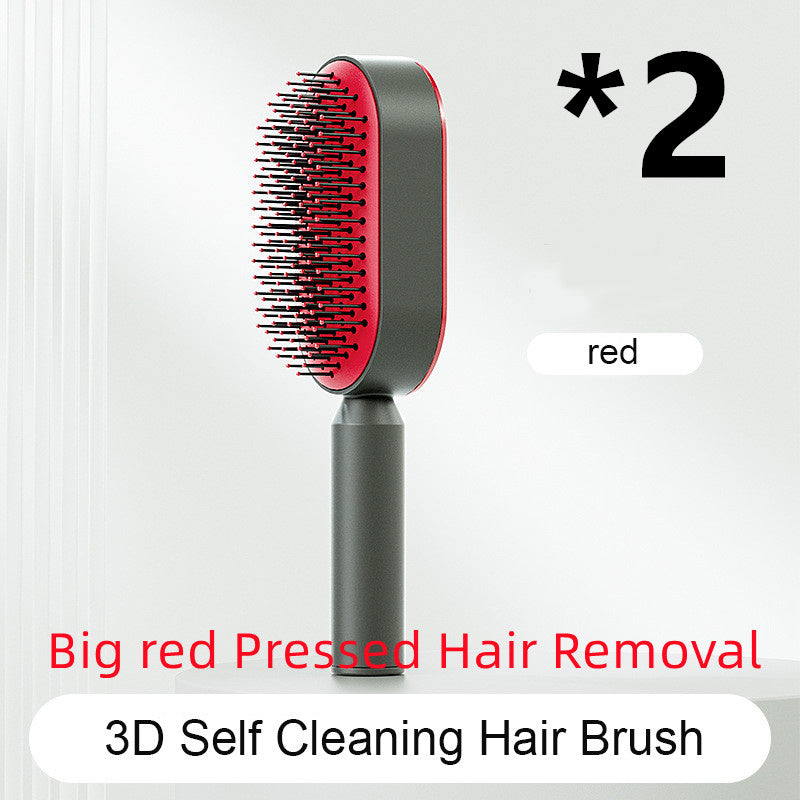 Self-Cleaning Hair Brush for Women – One-Key Cleaning Hair Loss Airbag Massage Comb