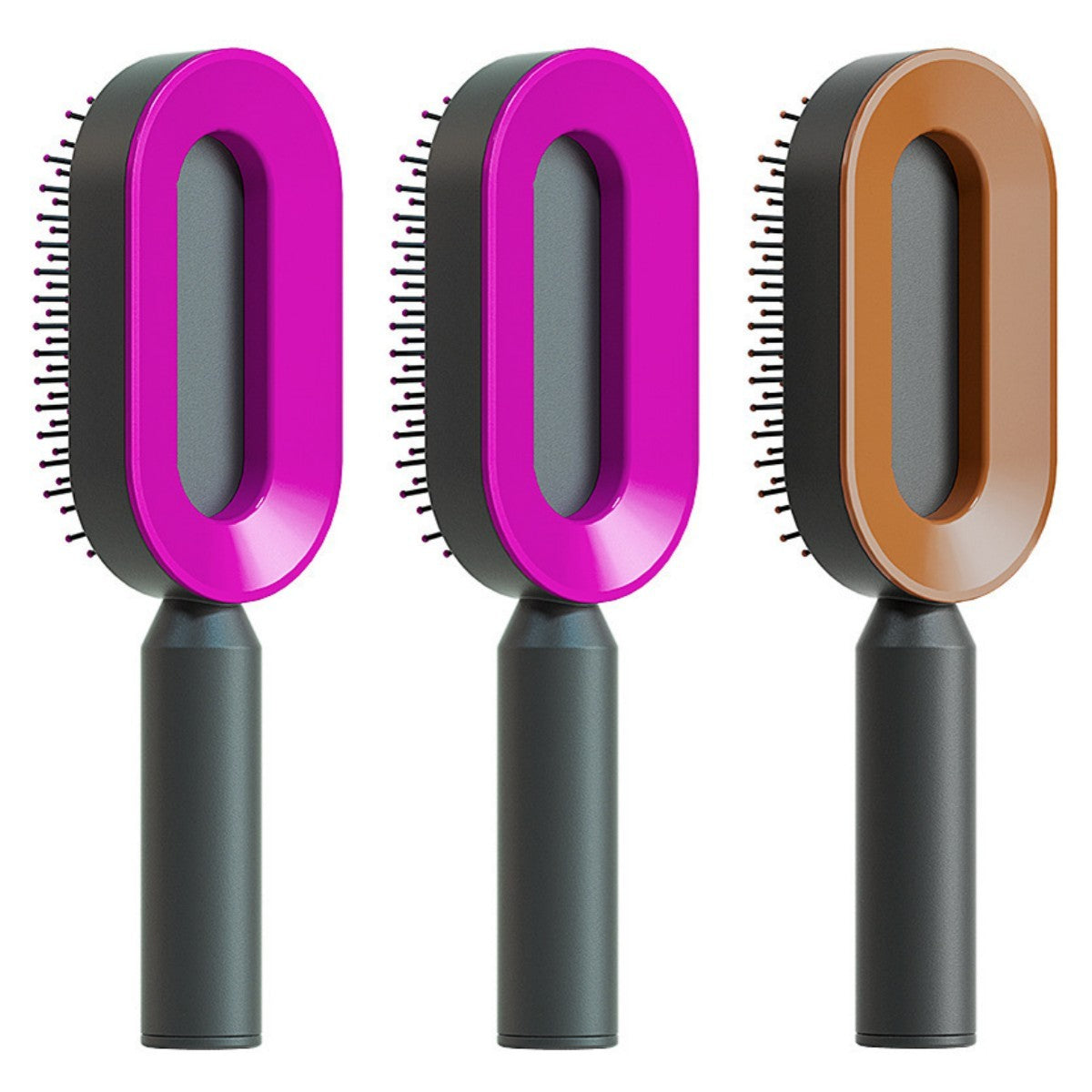 Self-Cleaning Hair Brush for Women – One-Key Cleaning Hair Loss Airbag Massage Comb