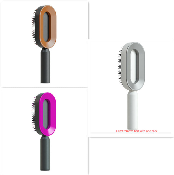 Self-Cleaning Hair Brush for Women – One-Key Cleaning Hair Loss Airbag Massage Comb