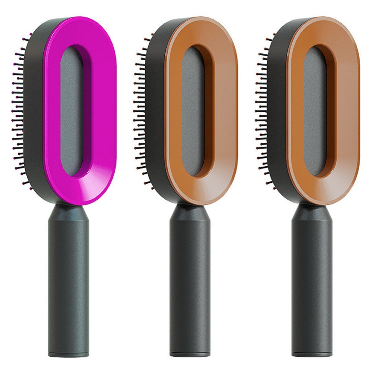 Self-Cleaning Hair Brush for Women – One-Key Cleaning Hair Loss Airbag Massage Comb