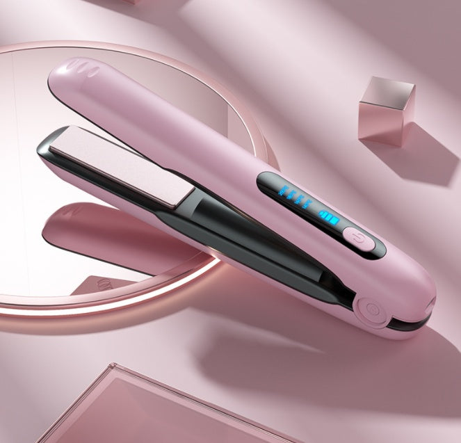 Wireless Hair Straightener Flat Iron 2-in-1 Roller