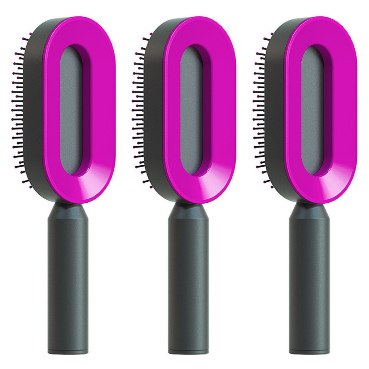 Self-Cleaning Hair Brush for Women – One-Key Cleaning Hair Loss Airbag Massage Comb