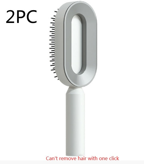 Self-Cleaning Hair Brush for Women – One-Key Cleaning Hair Loss Airbag Massage Comb