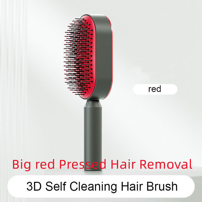 Self-Cleaning Hair Brush for Women – One-Key Cleaning Hair Loss Airbag Massage Comb