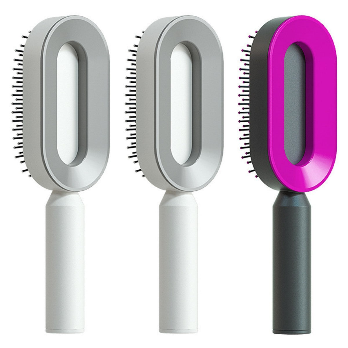Self-Cleaning Hair Brush for Women – One-Key Cleaning Hair Loss Airbag Massage Comb
