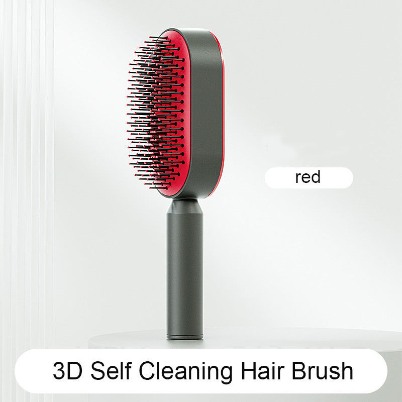 Self-Cleaning Hair Brush for Women – One-Key Cleaning Hair Loss Airbag Massage Comb