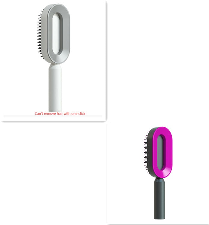 Self-Cleaning Hair Brush for Women – One-Key Cleaning Hair Loss Airbag Massage Comb