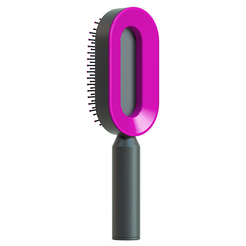 Self-Cleaning Hair Brush for Women – One-Key Cleaning Hair Loss Airbag Massage Comb