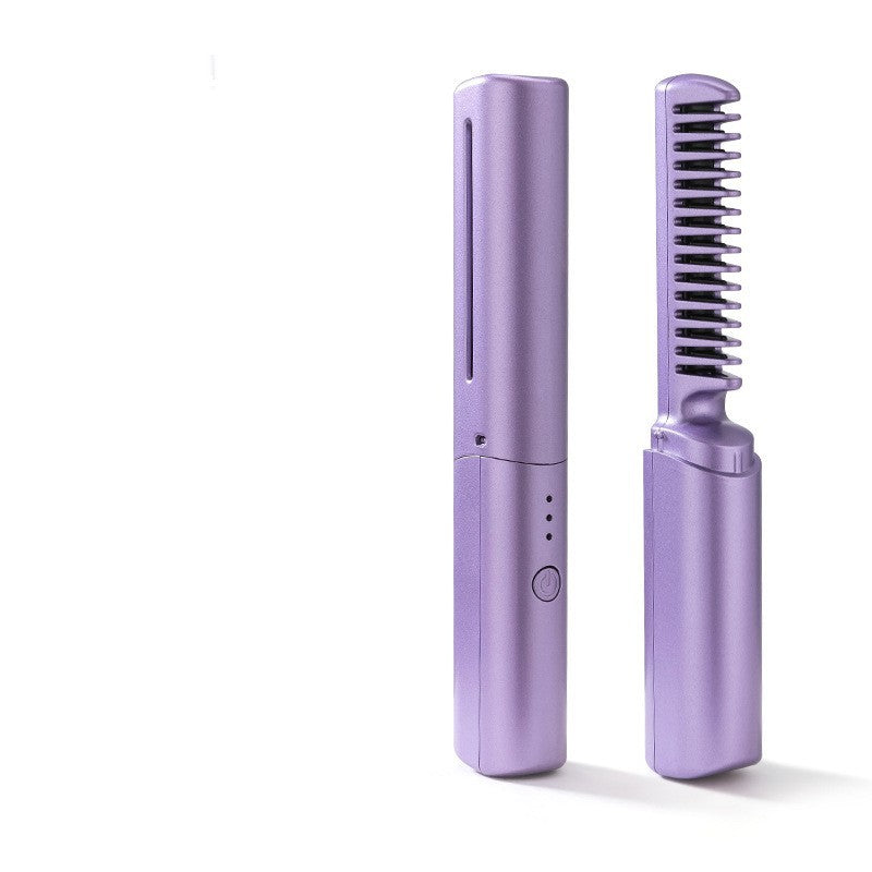 Professional Wireless Hair Straightener & Curler Comb